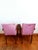 1950s Art Deco Pink Velvet Moustache Armchairs, 1940s, Set of 2 For Sale - Image 5 of 11