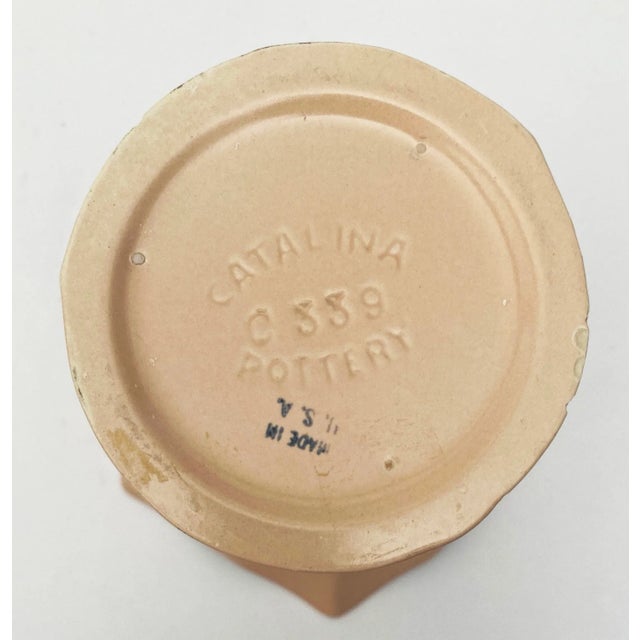 1930s Peach With Teal Interior, Catalina Pottery, Mold C339, USA by Gladding-McBean For Sale - Image 10 of 12