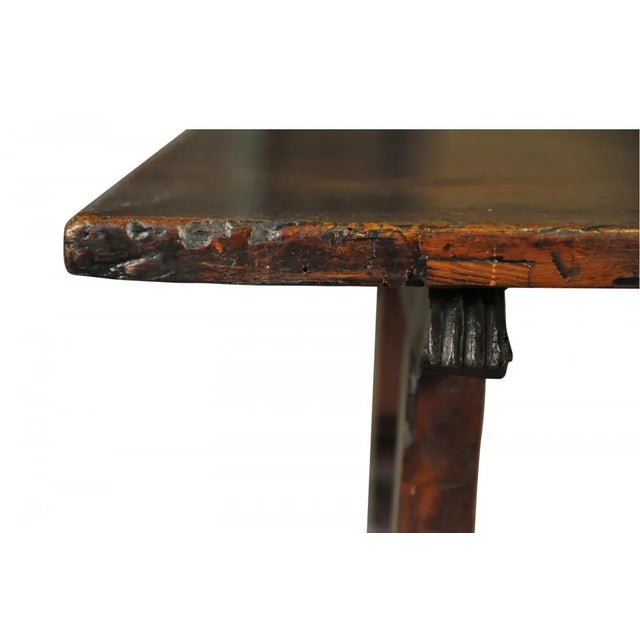 Spanish 18th Century Primitive Side Table For Sale - Image 6 of 9