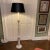 Antique White Alabaster or Marble Floor Lamp with clean contemporary lines! Would work great in a traditional or...