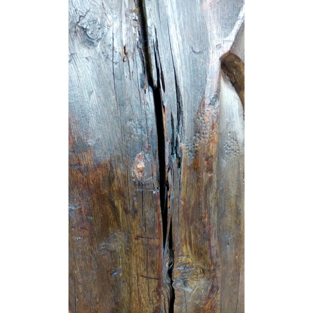 Burnt Umber 17th Century Antique French Carved Oak Santo Figure For Sale - Image 8 of 12