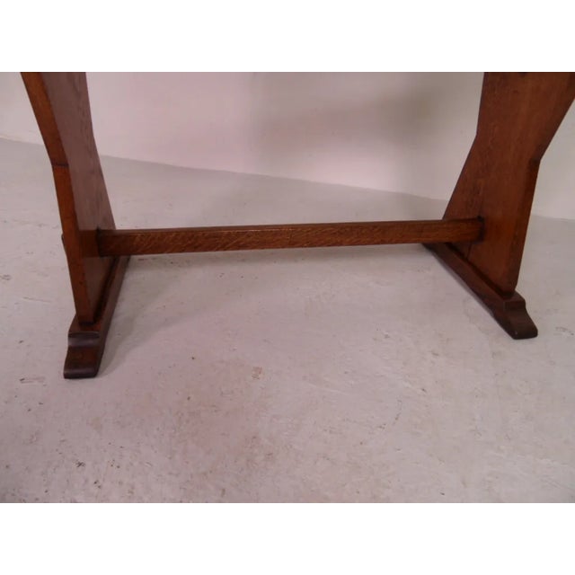 Brutalist Oak Side Table, 1890s For Sale - Image 9 of 12