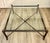 Metal Faux Bamboo Metal Leather Coffee Table For Sale - Image 7 of 16