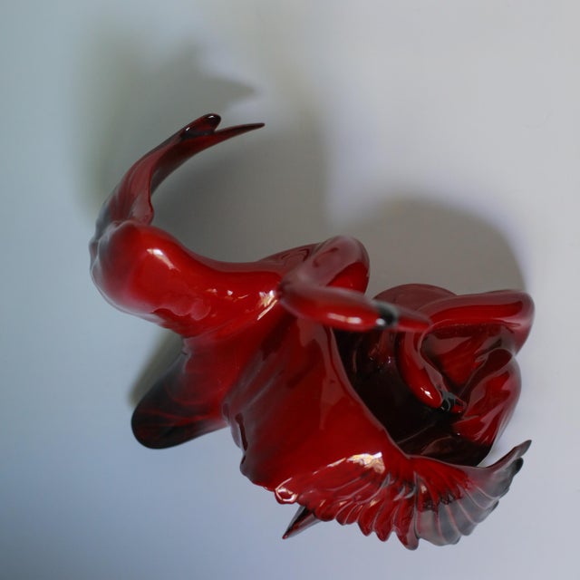 Vintage Royal Doulton “Nestling Down” Flambé Swan Sculpture Hn3538 For Sale - Image 12 of 17