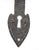 Arts & Crafts Early 20th Century Arts & Crafts Cast Iron Dummy Single Door Knob Set With Plate For Sale - Image 3 of 5