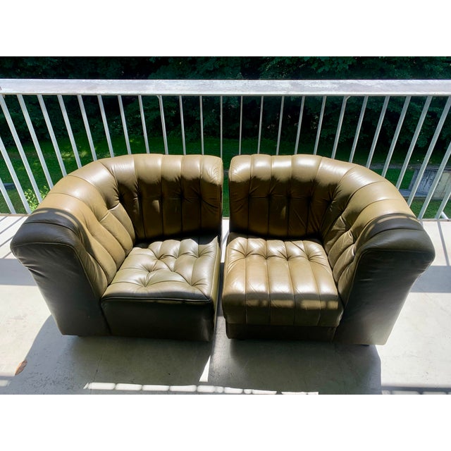 Mid-Century Modern Mid-Century Chesterfield Modular Sofa from Strässle, 1975, Set of 5 For Sale - Image 3 of 18