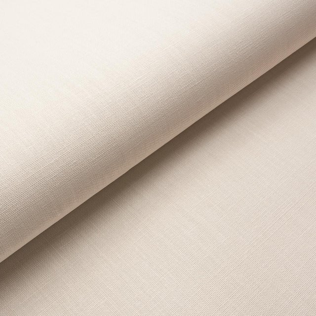 Schumacher Schumacher Performance Linen Wallpaper in Porcelain For Sale - Image 4 of 4