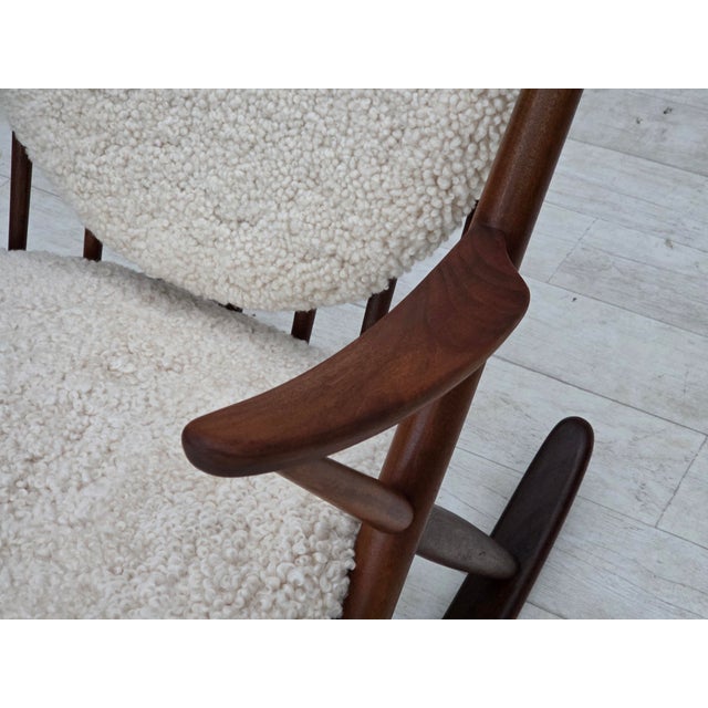 Wood Vintage Danish Rocking Chair by Frank Reenskaug for Bramin, 1960s For Sale - Image 7 of 18