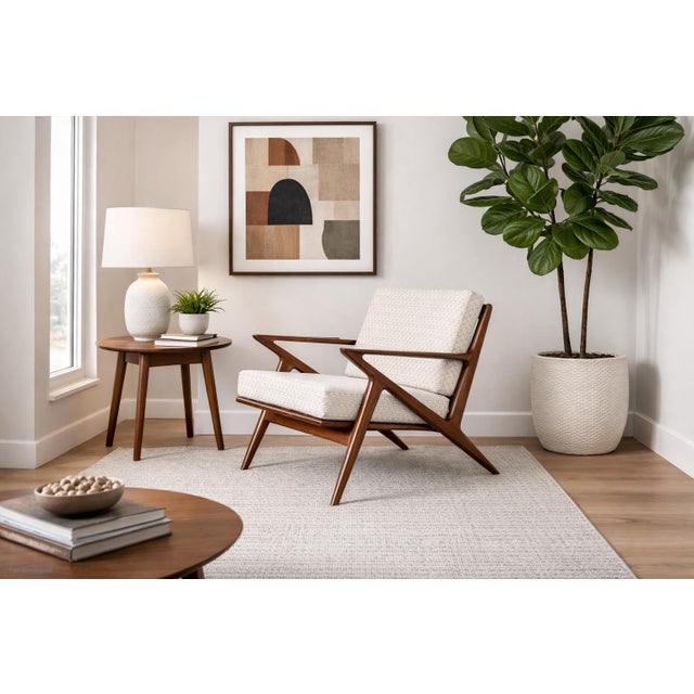 Danish Modern Walnut "Z" Lounge Chairs by Poul Jensen for Selig For Sale In Los Angeles - Image 6 of 14