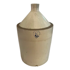 Large Stoneware Crock Jar With Handle