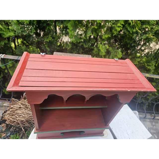 Folk Wooden Cabinet, 1960s For Sale - Image 6 of 11