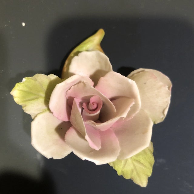 1980s Vintage 1980s Ceramic Rose Made in Italy For Sale - Image 5 of 5