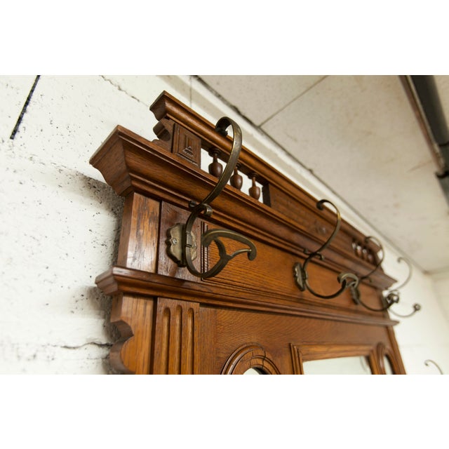 Napoleon III Style Wardrobe in Walnut with Marble, 1890s For Sale - Image 4 of 18