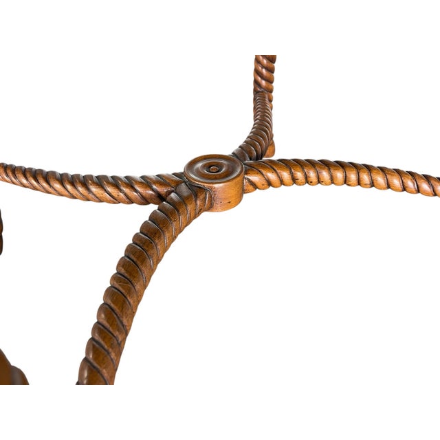 Brass William Switzer Barley Twist Ottoman With Hooved Feet For Sale - Image 8 of 15
