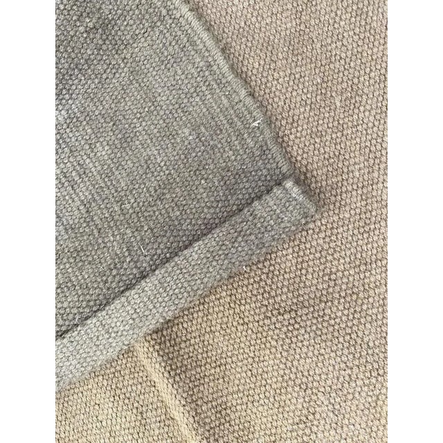 Vintage Indian Modern Khaki Color Flat Rug For Sale - Image 16 of 18