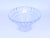 Vintage geometric crystal bowl. Art Deco inspired diamond relief pattern.