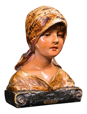 1900s Antique Victorian French Decorative Portrait Bust