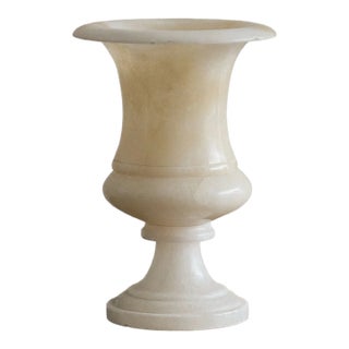 Vintage French Alabaster Decorative Vase For Sale