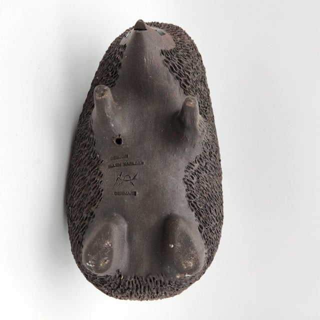 Herman A. Kähler Mid 20th Century Danish Modern ceramic hedgehog figurine by Ellen Karlsen for Kähler HAK For Sale - Image 4 of 7