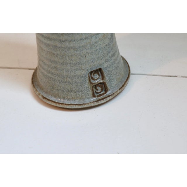 Handmade Blue Earthen Jug For Sale - Image 4 of 7