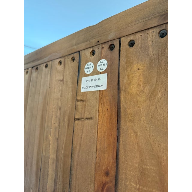 2010s Rustic European Reclaimed Wood + Glass Bookcase For Sale - Image 5 of 12