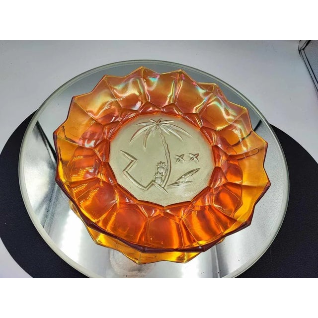 Glass Vintage Iridescent Glass Plate, 1940s For Sale - Image 7 of 7