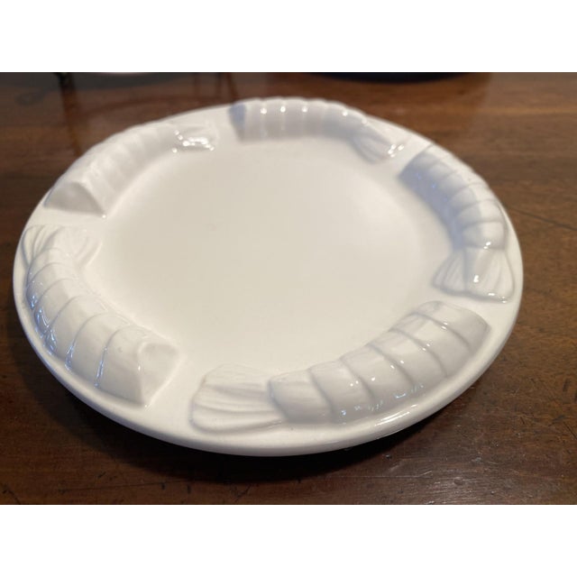 Mid-Century Modern Mid 20th Century Shafford 3D Shrimp/Lobster Tail Appetizer Plates- Set of 6 For Sale - Image 3 of 5
