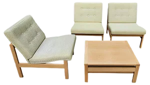 Living Room Set by Ole Gjerløv-Knudsen & Torben Lind, 1960s, Set of 3