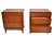 American Classic Wood Brass Night Stand Bedside Tables Mid-Century Modern - Pair For Sale - Image 9 of 11