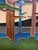 Wood Motawi Tileworks Tile Triptych "Pine Landscape" in Dard Hunter Oak Frame For Sale - Image 7 of 13