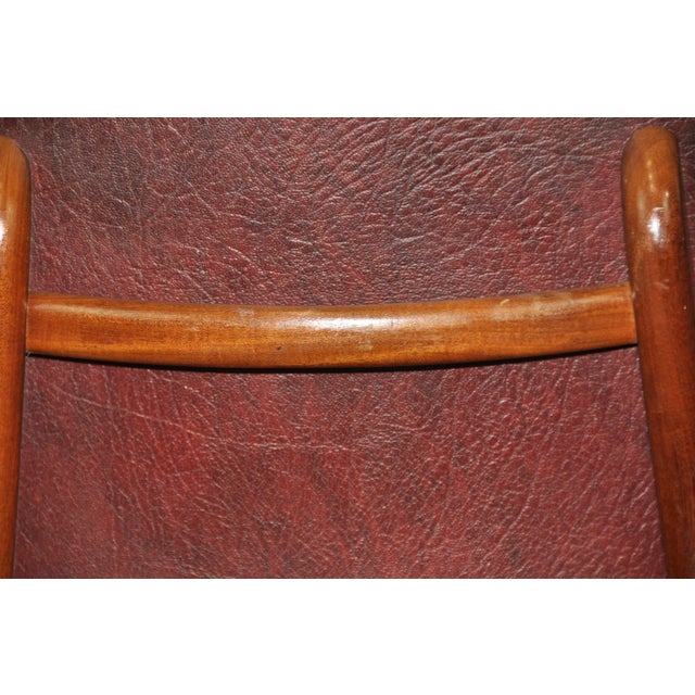 Maroon Leatherette Chairs by Louis van Teeffelen, 1960s, Set of 4 For Sale - Image 10 of 18