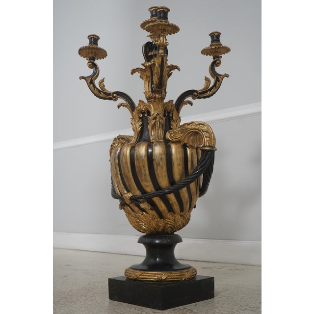 Age: Approx: 60 Years Old Details: Marble Bases Large Impressive Candleabras Ornate Arms & Urn Center Perfect For On Top...