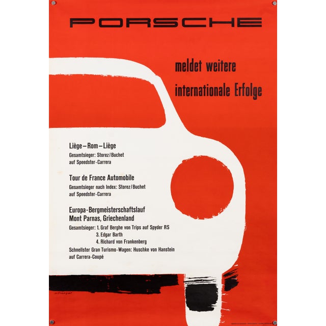 Original Porsche Poster by Strenger, 1972 For Sale - Image 11 of 11