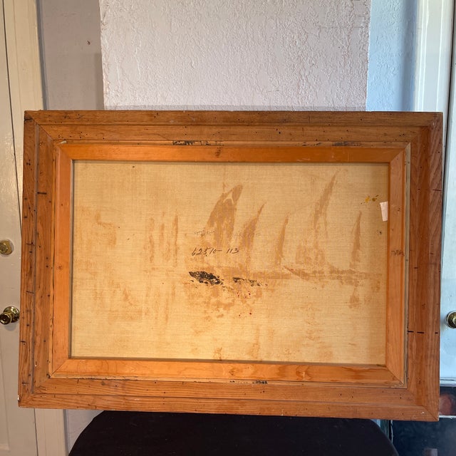 Sailboats by H. Marino ( Marino Marini ) 1963 Mid Century Modern For Sale In Jacksonville, FL - Image 6 of 8