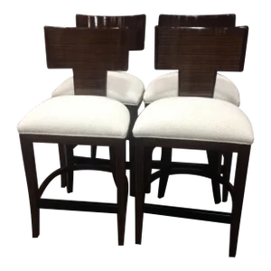 Modern Custom Bar Stools With Zembrano Finish