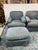 Custom Design Roll Arm Chairs + Ottoman, Set of Three For Sale - Image 11 of 12