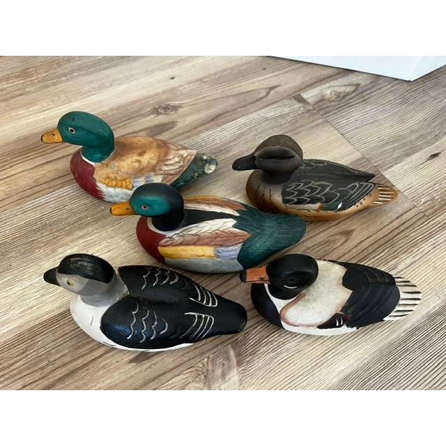 Lot of Vintage Jasco Hand-Painted Ceramic Duck Grooming Brushes For Sale - Image 4 of 9