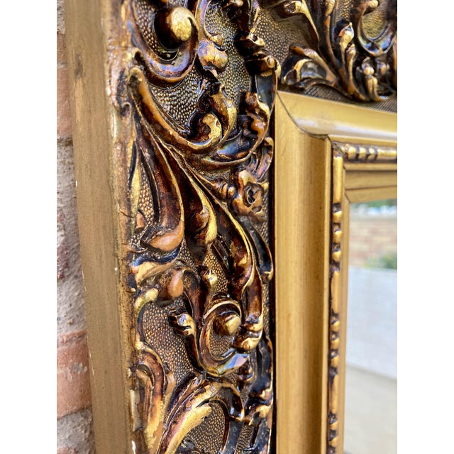 Vintage French Mirror with Gold Frame For Sale - Image 6 of 18
