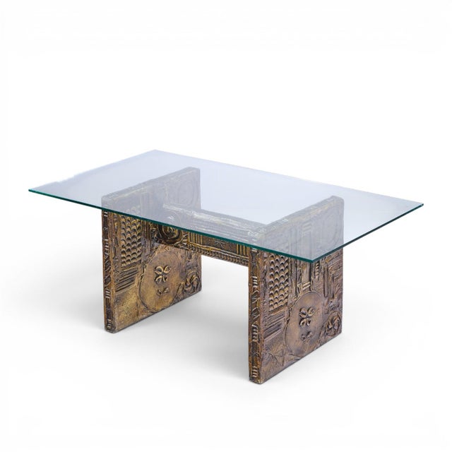 Black Adrian Pearsall for Craft Associates Mid Century Brutalist Glass Top Dining Table For Sale - Image 8 of 8