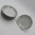 White Flowers, Green/Tan Leaves, Platinum rim Set of 9