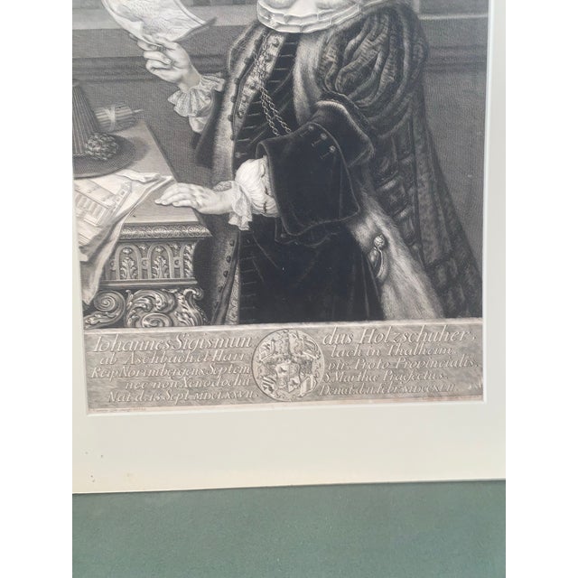 Minor age spot as seen in images provided. This portrait depicts Johannes Sigismun Holzschuher, a notable figure from...