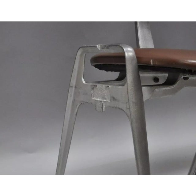 Mid Century Modern Cast Aluminum Stacking Side Chairs by Crucible- a Pair For Sale In Philadelphia - Image 6 of 11