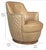 Beige Jhs Candace Gaston Leather Swivel Chair For Sale - Image 8 of 9