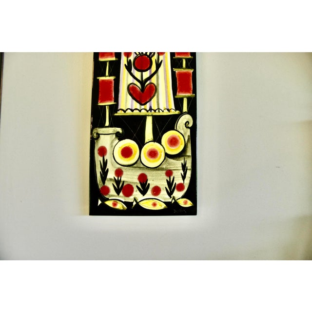 Ceramic Plaque by Dodik Jégou, Saint-Malo, France, 1960s For Sale - Image 4 of 7