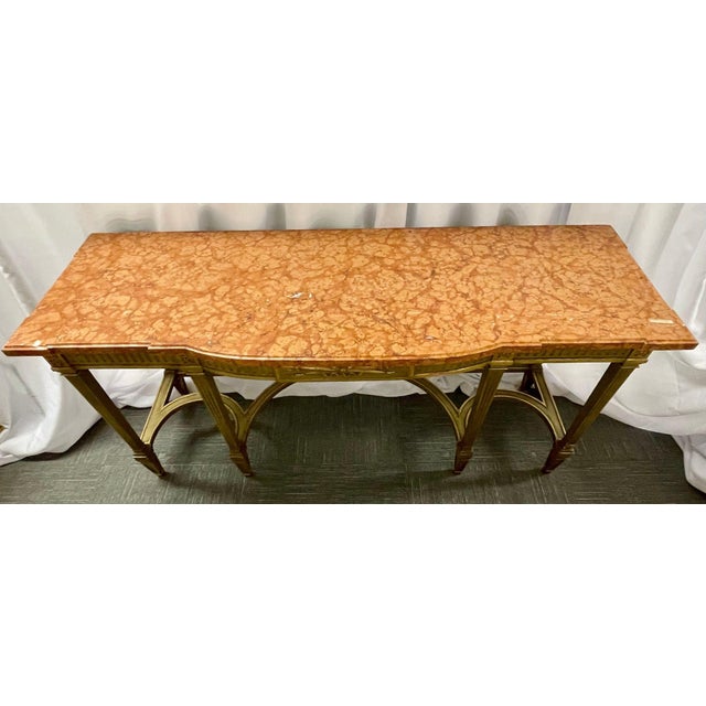 Maison Jansen Console With Six Raised Legs and Marble Top For Sale In New York - Image 6 of 17