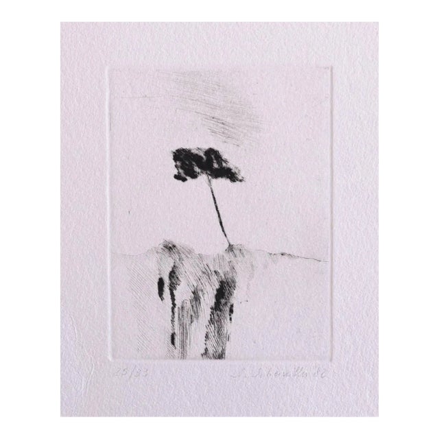 S. Scheiwiller, Landscape, Pencil on Paper, 1982 For Sale