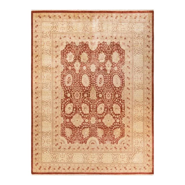 Orange Mogul, One-of-a-Kind Hand-Knotted Area Rug in Orange, 8' 3" x 10' 10" For Sale - Image 8 of 8