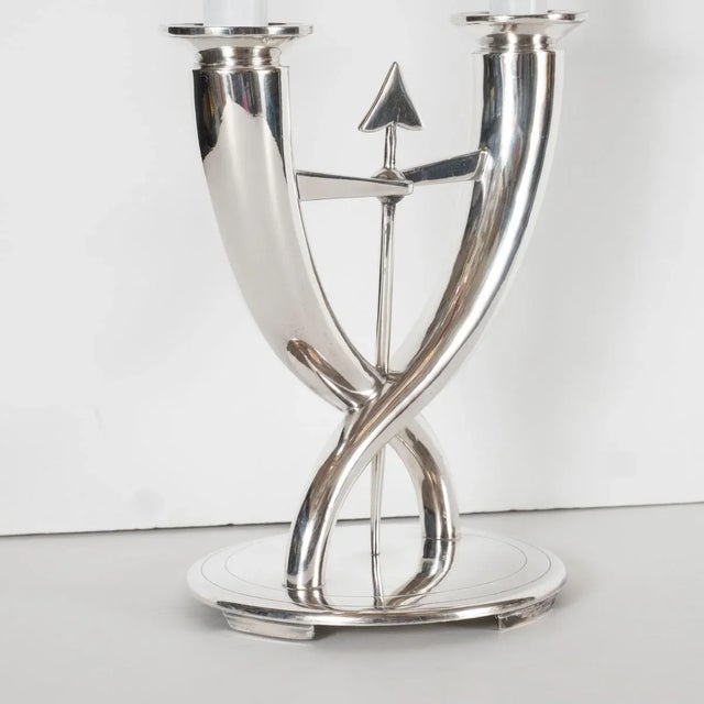 Vintage Silver Plate Table Lamp by Gio Ponti for Christofle For Sale In New York - Image 6 of 12