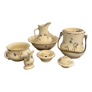 Edwardian Bathroom Set by Mark Jones & Sons, 1900s, Set of 7 For Sale
