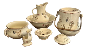 Edwardian Bathroom Set by Mark Jones & Sons, 1900s, Set of 7